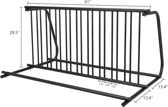 Commercial Bike Rack Garage Floor, Grid Bike Rack in Ground, 10-Bike Capacity - Image 9