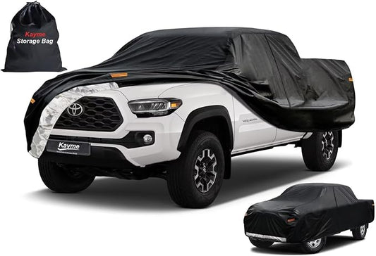 Kayme Truck Cover Custom Fit Toyota Tacoma Double Cab Long Bed. Full Exterior by kayme