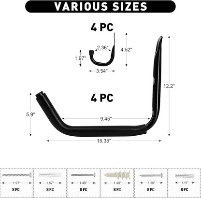 KURUI Heavy Duty Kayak Storage Rack, 100 LB Wall Mount Hooks - Image 3