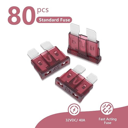 40 Amp Standard Fuse, 40A Car Blade Fuses - Image 2