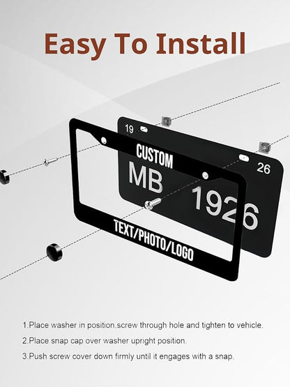 Custom License Plate Frame – Personalized License Plate Holder - Image 4