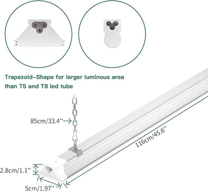 6 Pack LED Shop Light 4FT 60W, 8700LM Linkable Utility Garage Lights 5000K - Image 4