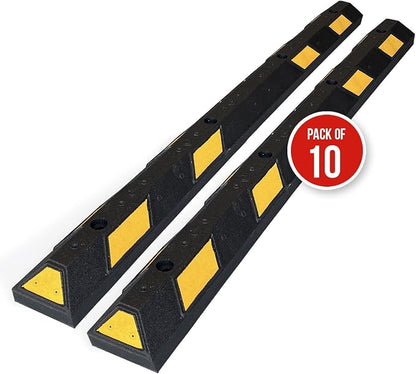 SmartSign Rubber Parking Curb, Heavy Duty Parking Stops - Image 8