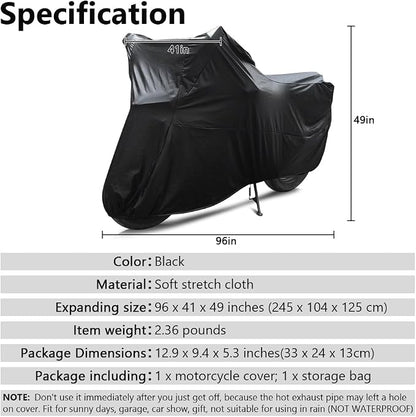 Motorcycle Cover Soft Stretch Waterproof Motor Cover Dustproof Durable - Image 2