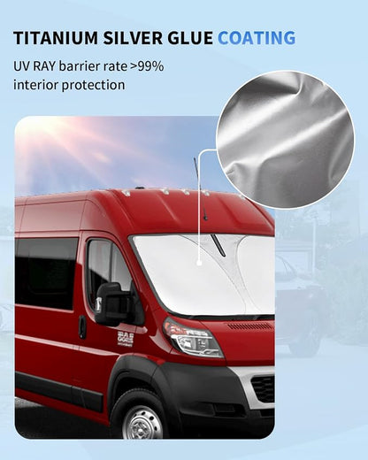 Windshield Sunshade for 2014-2024 2025 2026 Dodge Ram ProMaster Accessories - Image 3
