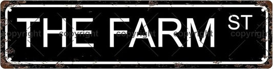 THE FARM ST Vintage Metal Tin Sign, Street Sign, Home Decor, Room Decor by Unknown