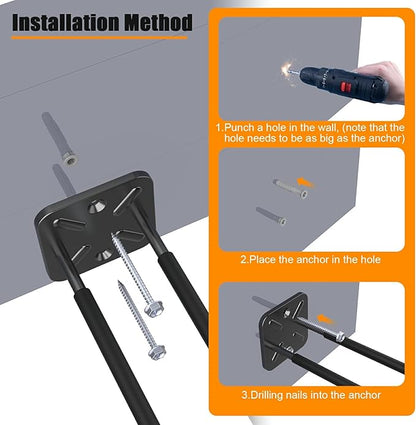 Garage Hooks, Heavy Duty Garage Hooks -12.4 Inch Wall Mount Hangers - Image 6