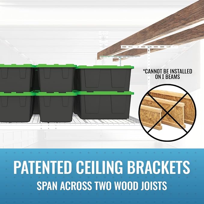 2-Pack 4 x 8 MonsterRax Overhead Garage Storage Rack, Ceiling Racks - Image 7