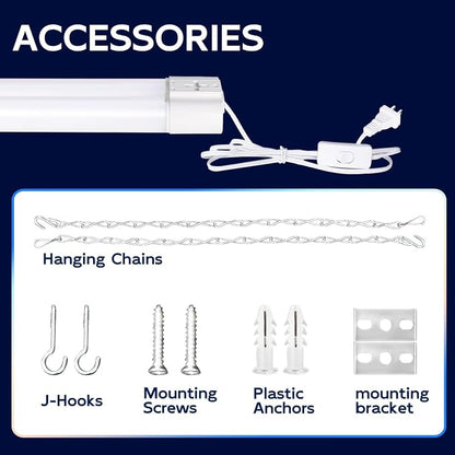 hykolity 4 Pack Linkable LED Shop Light - Image 6