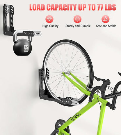 Bike Wall Mount 2 Pack Swivel Bike Rack - Image 2