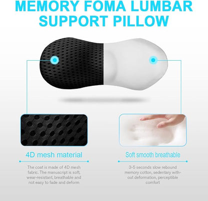 Lumbar Support Pillow for Office Chair, Memory Foam Lumbar Pillow for Lower - Image 3