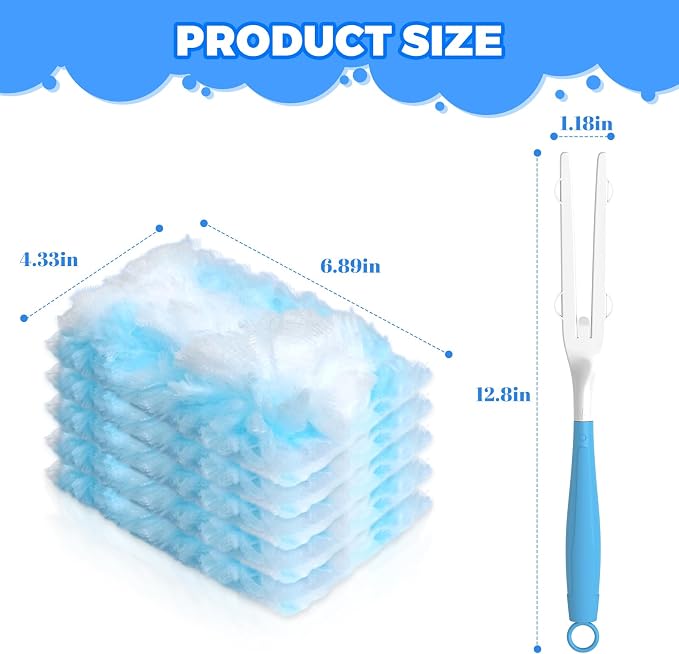 Duster Refills Compatible with Swiffer Heavy Duty Duster Refill, 5 Handles+50 - Image 2