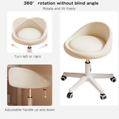 Rolling Stool Set of 4 Rolling Hydraulic Salon Stool - Image 3