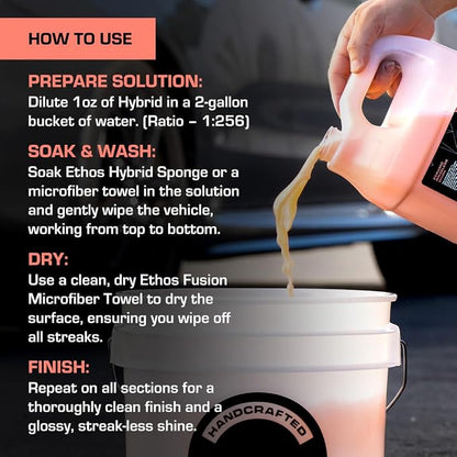 Ethos Hybrid Ceramic Rinseless Car Wash - Image 6