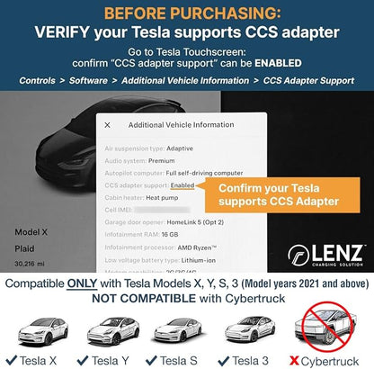 LENZ CCS1 to Tesla EV Charging Adapter – - Image 2
