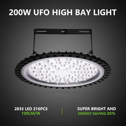Viugreum 15 Pack 200W LED High Bay Lights, 20000LM 6000K-6500K Daylight White - Image 5