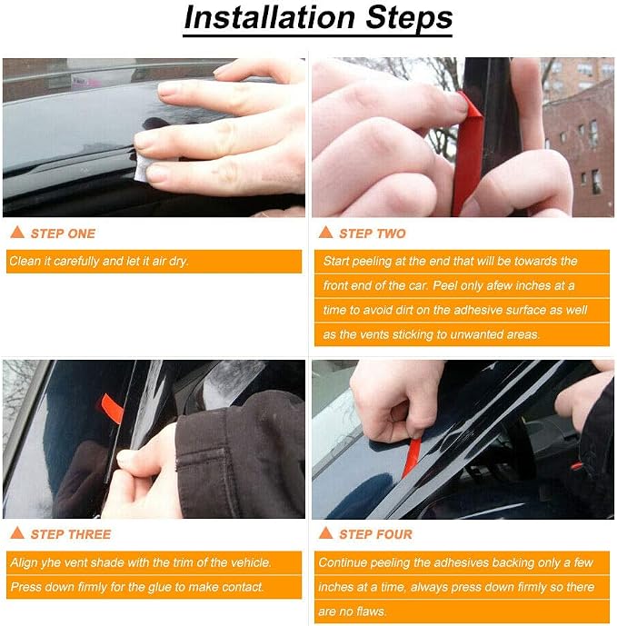 Smoke Sun/Rain Guards Wind Deflector Compatible - Image 7