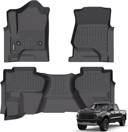 ANBINGO-Floor Mats Fits 2014-2018 Silverado/Sierra 1500, 2015-2019 2500/3500 HD by ANBINGO