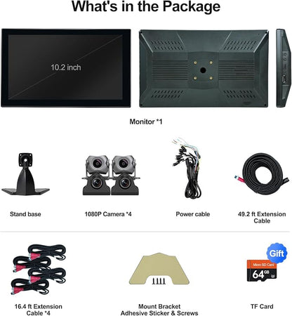 4 Channel 1080p Backup Camera Dash Cam - Image 7