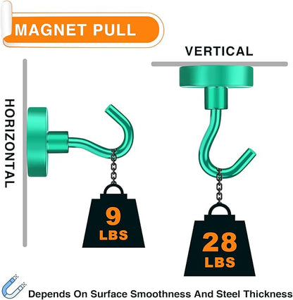 MIKEDE Magnetic Hooks Heavy Duty, 28LB+ Strong Magnets - Image 2