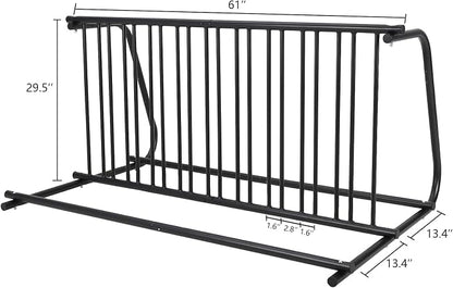 Outdoor Bike Storage, 10 Bike Rack Garage, 61 In Long All-Steel Mesh Bikes Rack - Image 7