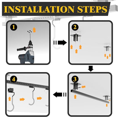 640Lbs Ceiling Mounted Bike Rack, Bike Storage Rack - Image 8