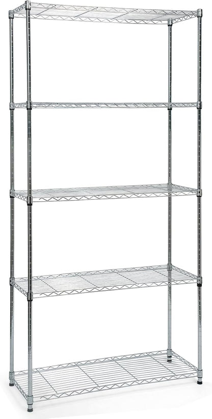 Heavy-Duty Chrome Steel Wire Shelving NSF Certified. Adjustable Storage Rack by Unknown