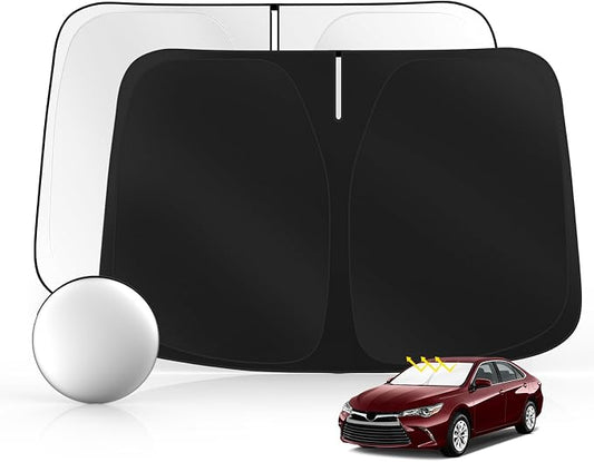 Windshield Sun Shade for Toyo-ta Camry LE XSE XLE Hybrid SE 2012-2017 Foldable by SULAGIWINDSHIELDSUNSHADE