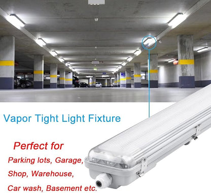 4FT Vapor Tight LED Light Fixture 4200LM 48W, 6500K Bright White IP65 Waterproof - Image 4