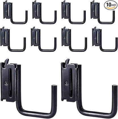 10 Pack 2" E Track J Hooks Heavy Duty Black Steel E-Track Tie Down Accessories by MorScan