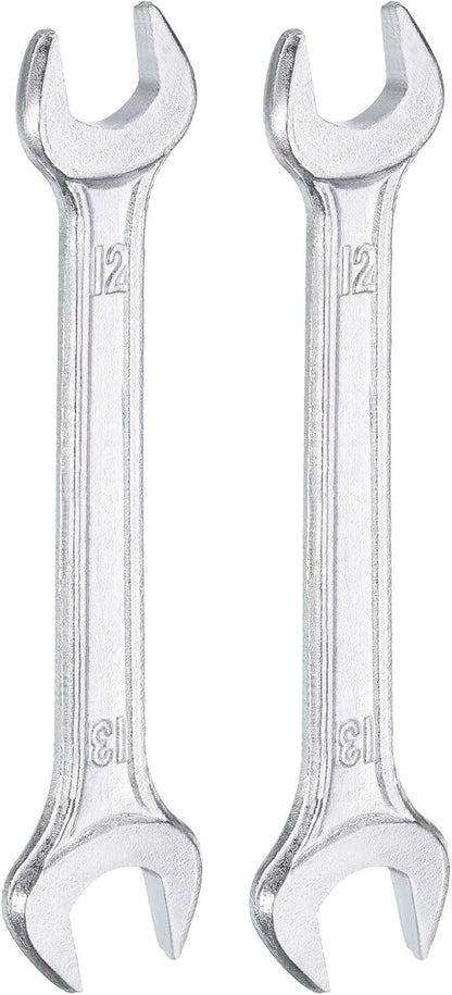 HARFINGTON 2pcs Double Open End Wrench 12mm x 13mm Metric 15 Degree Offset by HARFINGTON