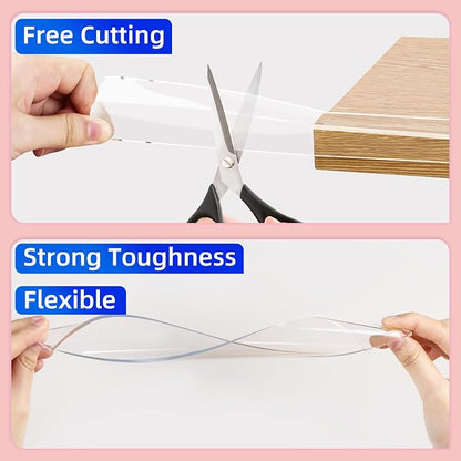 Clear Soft Corner Protectors for Furniture Strip, 2in x9.84FT, Sharp Edge & - Image 4