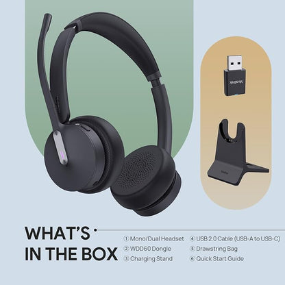 Yealink WH64 Hybrid DECT& Bluetooth Wireless Headset, 492ft Range Dual Teams UC - Image 5