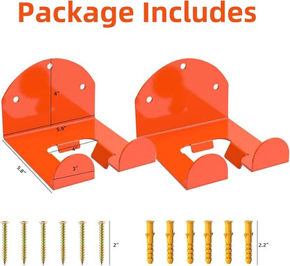 2 Pack Garage Organizer Trimmer Rack, Heavy-Duty Wall Mount Hanger - Image 2
