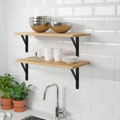 4 Pack L12 x H 8" Black Heavy Duty Shelf Brackets - Image 4