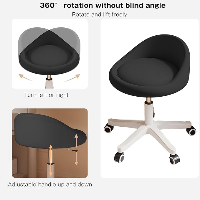 Rolling Stool Rolling Hydraulic Salon Stool - Image 3