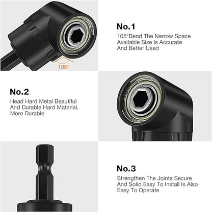 17pcs Flexible Drill Bit Extension, Include 3pcs Rotatable Socket Adapter 2pcs - Image 6