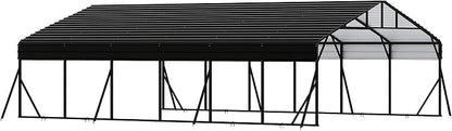 20 x 30 FT Metal Carport with Galvanized Steel Roof, Heavy Duty Metal Roof - Image 8
