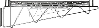24" x 48" Chrome Wire Wall Mount Shelf - Image 5