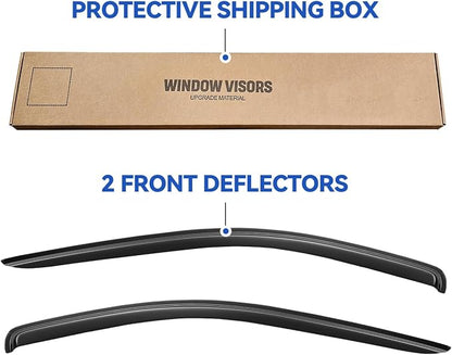 Window Visors Rain Guards for 2002-2008 Dodge Ram 1500 Regular Cab, Out-Channel - Image 6