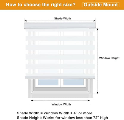 Persilux Cordless Zebra Blinds for Windows Free-Stop Roller Windows Shades Dual - Image 8