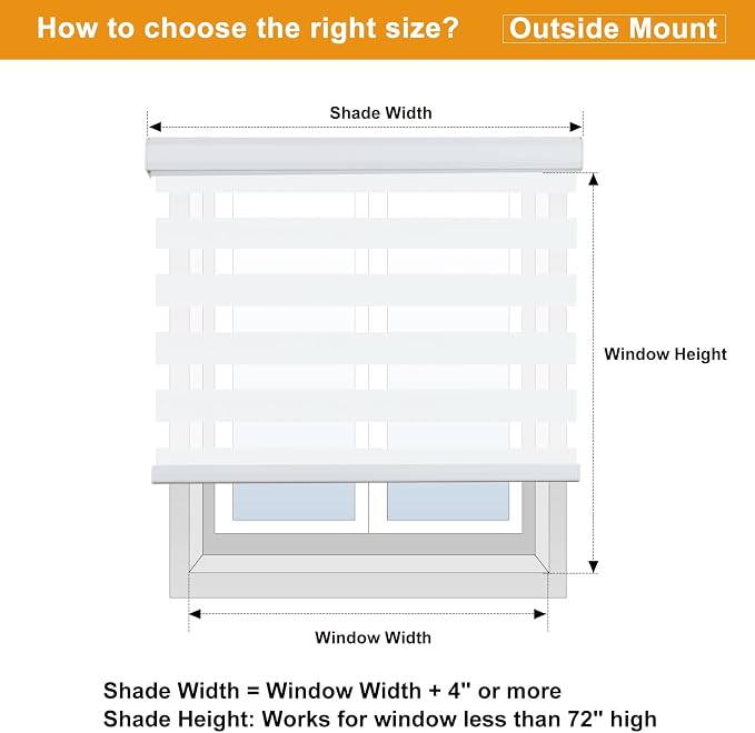 Persilux Cordless Zebra Blinds for Windows Free-Stop Roller Windows Shades Dual - Image 8