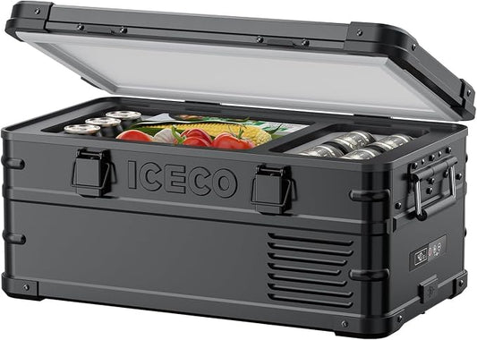 ICECO APL20 Portable Refrigerator, 21 Qts 12 Volt Fridge Freezer, Aluminum Car by ICECO