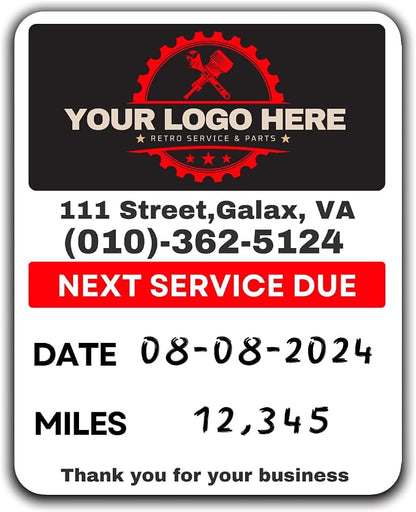 Oil Change Stickers for Windshield Personalized by Unknown