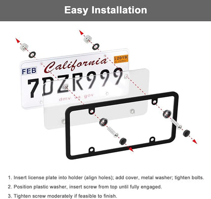 Transparent License Plate Cover and Frames, Unbreakable Car Licence Plate Frame - Image 7