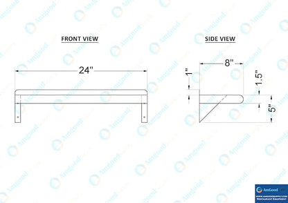 AmGood 24" Long X 8" Deep Stainless Steel Wall Shelf | NSF Certified | - Image 5