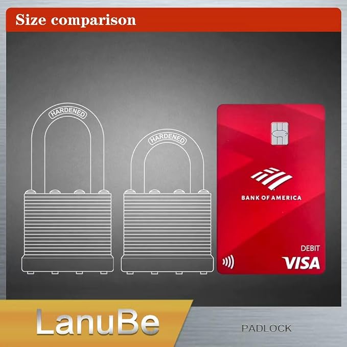 LanuBe Lock Laminated keyed Padlock, keyed Alike Locks, Normal Shackle - Image 4