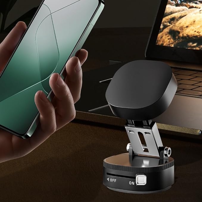 360° Adjustable Vacuum Magnetic Phone Holder, Upgraded Strong Suction Portable - Image 4