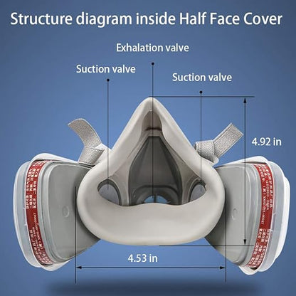 Respirator Reusable Half Face Cover Gas Mask - Image 3