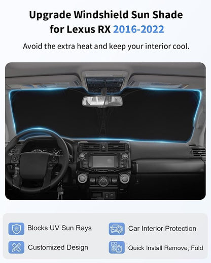 Sun Shade for RX350 Windshield Sunshade Front Window Shield Custom Fit for - Image 4